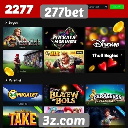 Oferta de jogos e apostas disponíveis no 277bet